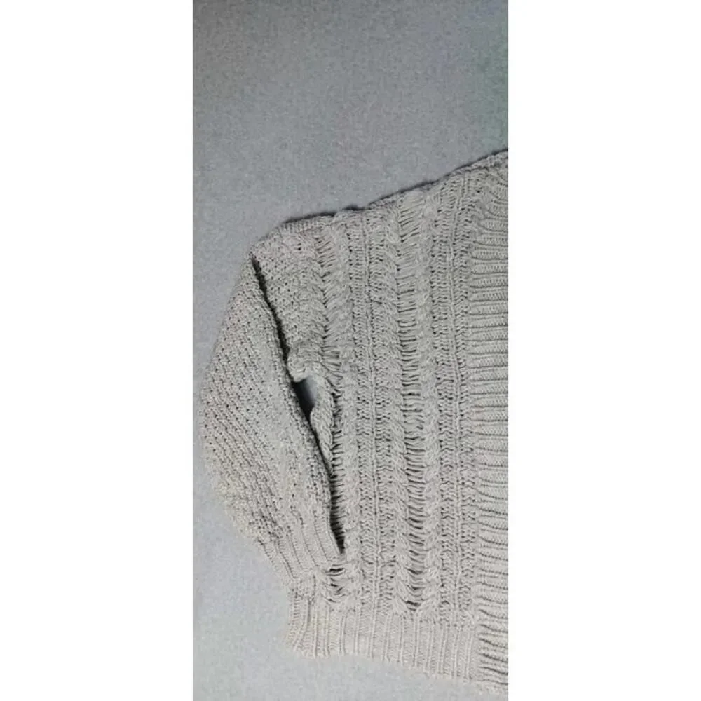 Princess Polly Crochet Open Front Cardigan Womens Size S/M Gray Mixed Knit - Picture 4 of 11